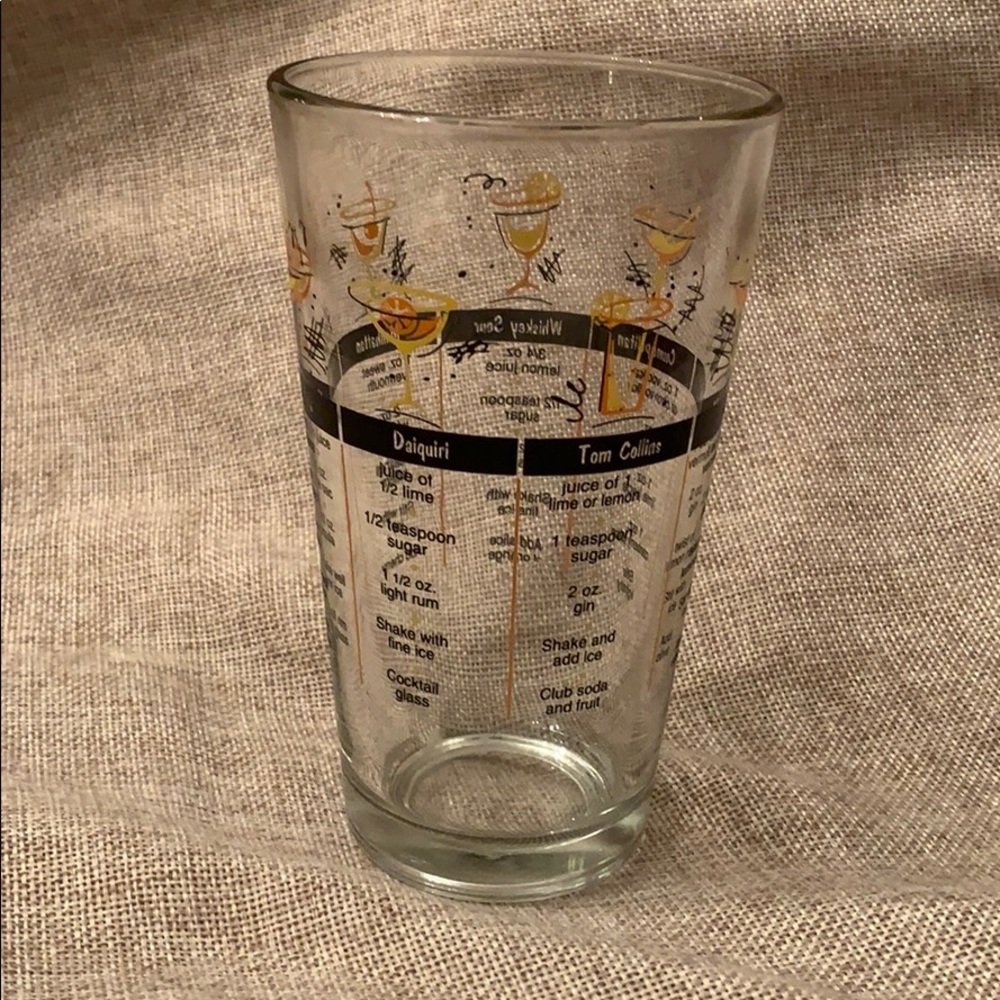 Vintage Midcentury Style Cocktail Pint Glass Repro